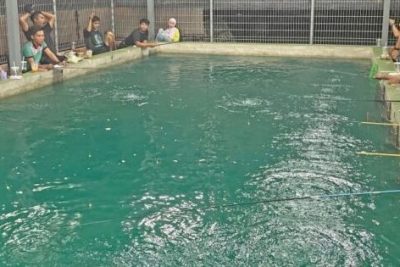 kolam memancing udang galah taman tengku anis